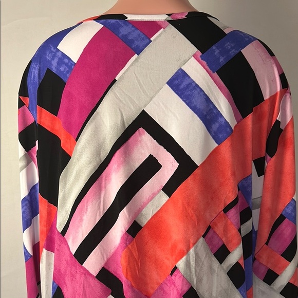 Alfred Dunner Dunner Asymmetric Women’s Top Tunic 3/4 Sleeve Size 3XL NWT - Picture 8 of 11